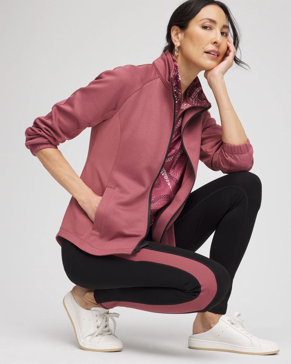 Zenergy® Double-Knit Hooded Jacket | Chico's Zenergy® Double-Knit Hooded Jacket | Chico's